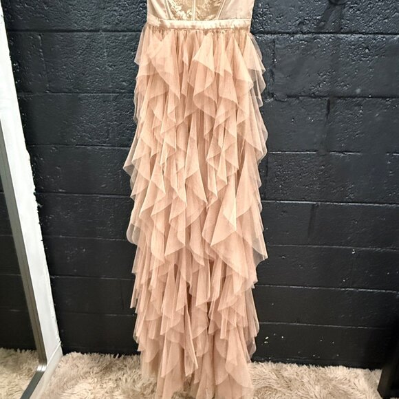 FOR LOVE & LEMONS X Bustier Gown - Warm Taupe Size XS - Picture 5 of 7